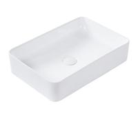 Beliani Countertop Basin Chivana 510 X 340 mm Ceramic White