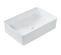 Beliani Countertop Basin Geldo 500 X 340 mm Ceramic White