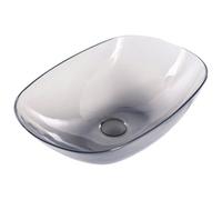 Beliani Countertop Basin Moengo 540 X 360 mm Solid Surface Black