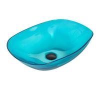 Beliani Countertop Basin Moengo 540 X 360 mm Solid Surface Turquoise