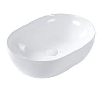 Beliani Countertop Basin Omoa 480 X 340 mm Ceramic White