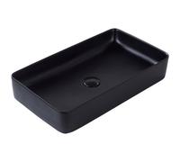Beliani Countertop Basin Ulua 610 X 350 mm Ceramic Black