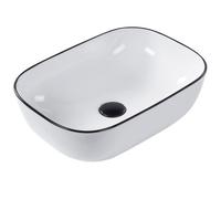 Beliani Countertop Basin Xert 460 X 330 mm Ceramic White