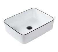 Beliani Countertop Basin Xert 490 X 380 mm Ceramic White
