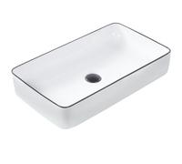 Beliani Countertop Basin Xert 610 X 350 mm Ceramic White