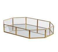 Decorative Tray CHABRIS Glass Gold