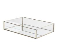 Beliani Mirrored Decorative Tray Silver Grenoble