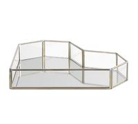 Decorative Tray Heart PONTIVY Glass Silver