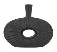 Beliani Decorative Vase ARWAD Stoneware 24 cm Black, Black