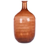 Beliani Decorative Vase Dalchini Glass 51 Cm Golden Brown