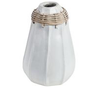 Decorative Vase KAMPAR Ceramic 30 cm White