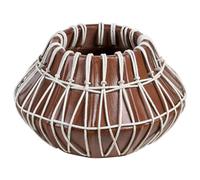 Beliani Decorative Vase Kluet Ceramic 22 Cm Brown