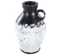 Beliani Decorative Vase MASSALIA Ceramic 33 cm White, Black