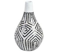 Beliani Decorative Vase Ombilin Ceramic 50 Cm White