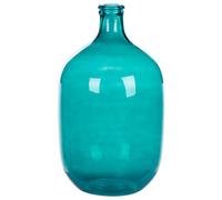 Beliani Decorative Vase Samosa Glass 48 Cm Turquoise