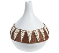 Beliani Decorative Vase Simpang Ceramic 33 Cm White