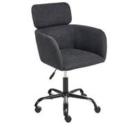 Beliani Desk Chair Alena Boucle Black