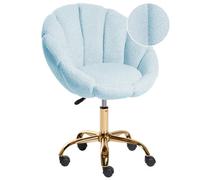 Beliani Desk Chair Annabelle Boucle Light Blue
