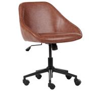 Beliani Desk Chair Bardsdale Faux Leather Brown