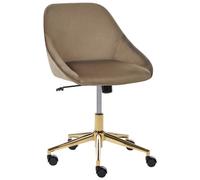 Beliani Desk Chair Bardsdale Velvet Brown