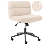 Beliani Desk Chair Catlin Boucle Light Beige