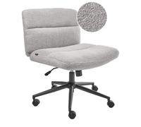 Beliani Desk Chair Catlin Boucle Light Grey