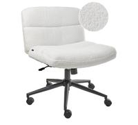 Beliani Desk Chair Catlin Boucle White
