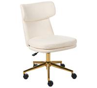 Beliani Desk Chair Granby Boucle Off-White