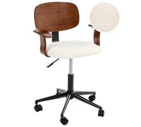 Desk Chair GUNNISON Boucle Off-White
