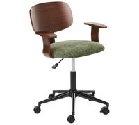 Beliani Desk Chair Gunnison Fabric Green