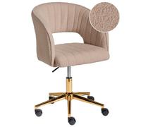 Beliani Desk Chair Katonah Boucle Beige