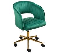 Beliani Desk Chair Katonah Velvet Green