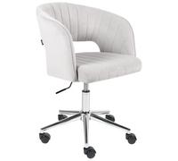 Desk Chair KATONAH Velvet Light Grey