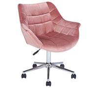 Beliani Desk Chair Labelle Velvet Pink