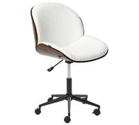 Desk Chair MENESHA Boucle White
