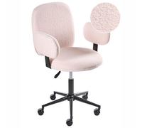 Desk Chair MORAGA Boucle Pastel Pink
