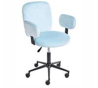Desk Chair MORAGA Velvet Light Blue