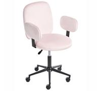 Desk Chair MORAGA Velvet Pastel Pink