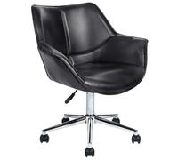 Beliani Desk Chair Newdale Faux Leather Black