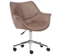 Beliani Desk Chair Newdale Faux Leather Light Brown