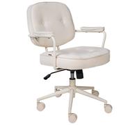 Beliani Desk Chair Paramus Fabric Off-White