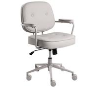 Beliani Desk Chair Paramus Faux Leather Grey