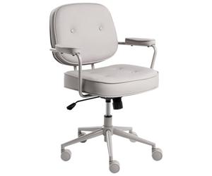 Beliani Desk Chair Paramus Faux Leather Grey