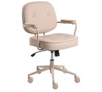 Beliani Desk Chair Paramus Faux Leather Sand Beige