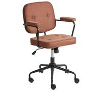 Beliani Desk Chair Pawnee Fabric Golden Brown