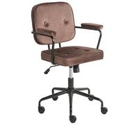 Beliani Desk Chair Pawnee Velvet Brown