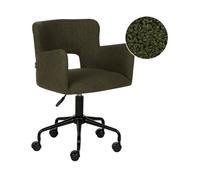 Beliani Desk Chair Sanilac Ii Boucle Dark Green