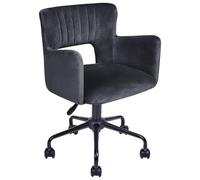Beliani Desk Chair Sanilac Ii Velvet Black