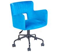 Beliani Desk Chair Sanilac Ii Velvet Blue