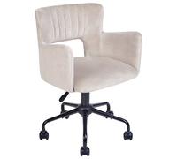 Desk Chair SANILAC Velvet Taupe